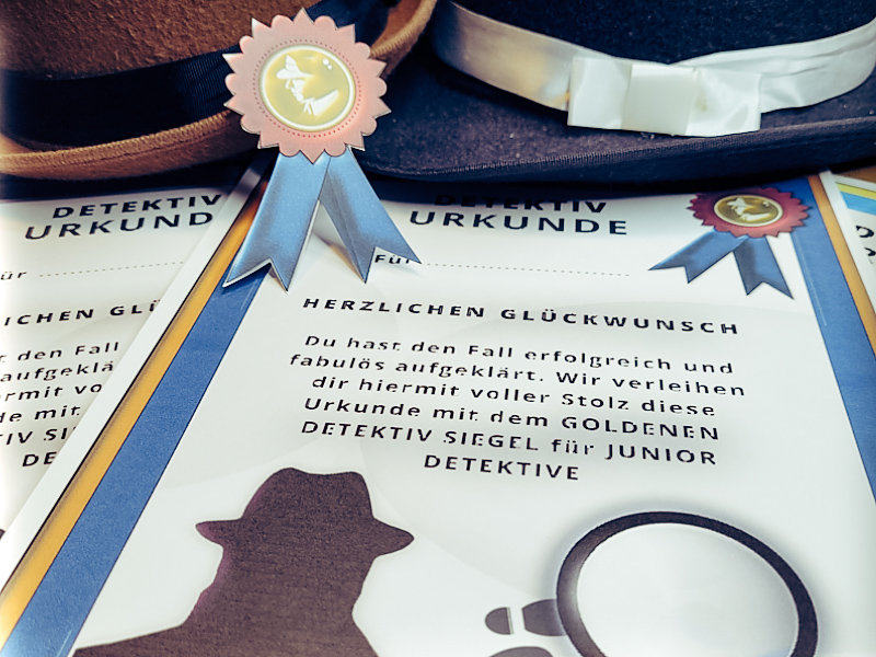 Detektiv Urkunde - Detektiv Siegel - Bastelvorlage - Detektei Taute @DanaZönnchen